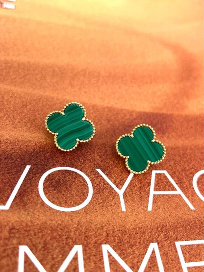 [Marins] CLOVER LARGE (20mm) 1 MOTIFS GREENER MOP STUD EARRINGS