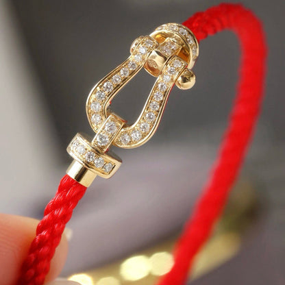 [Marins]FORCE LARGE HORSESHOE FULL DIAMOND BRACELET GOLD