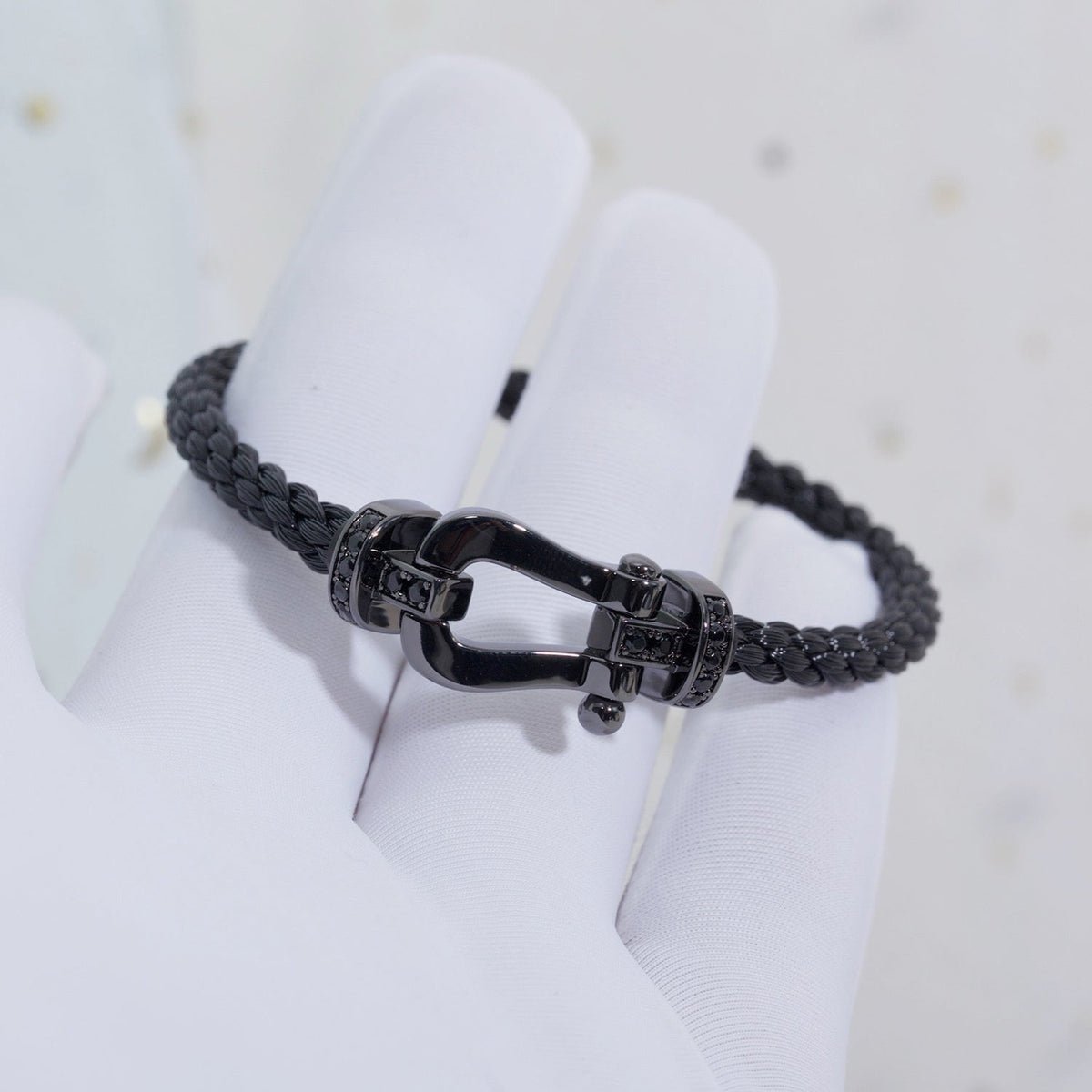 [Marins]FORCE LARGE SERIES HORSESHOE BLACK SAMURAI BRACELET