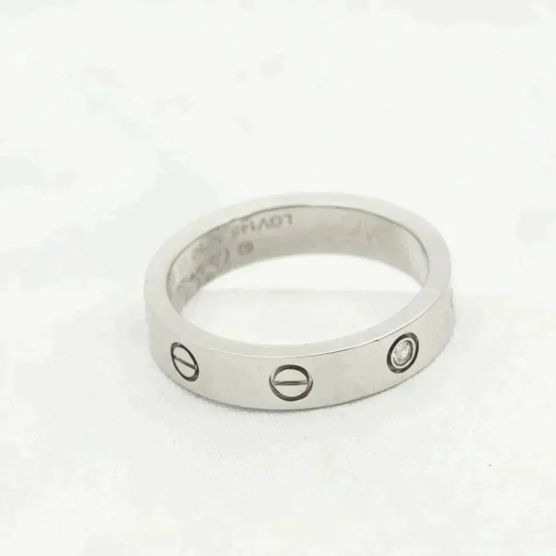 [Marins]LOVE RING 4MM 1 DIAMOND SILVER
