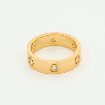 [Marins]LOVE RING 5.5MM 6 DIAMONDS PINK GOLD