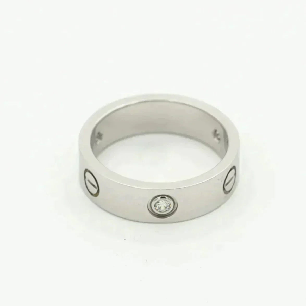 [Marins]LOVE RING 5.5MM 3 DIAMONDS SILVER