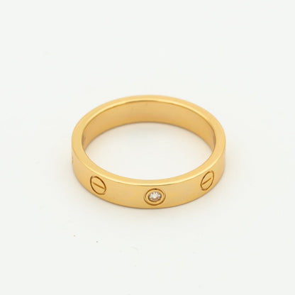 [Marins]LOVE RING 4MM 1 DIAMOND PINK GOLD