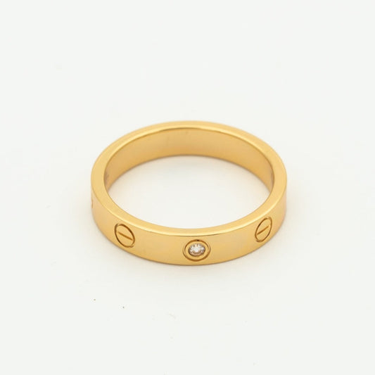 [Marins]LOVE RING 4MM 1 DIAMOND PINK GOLD