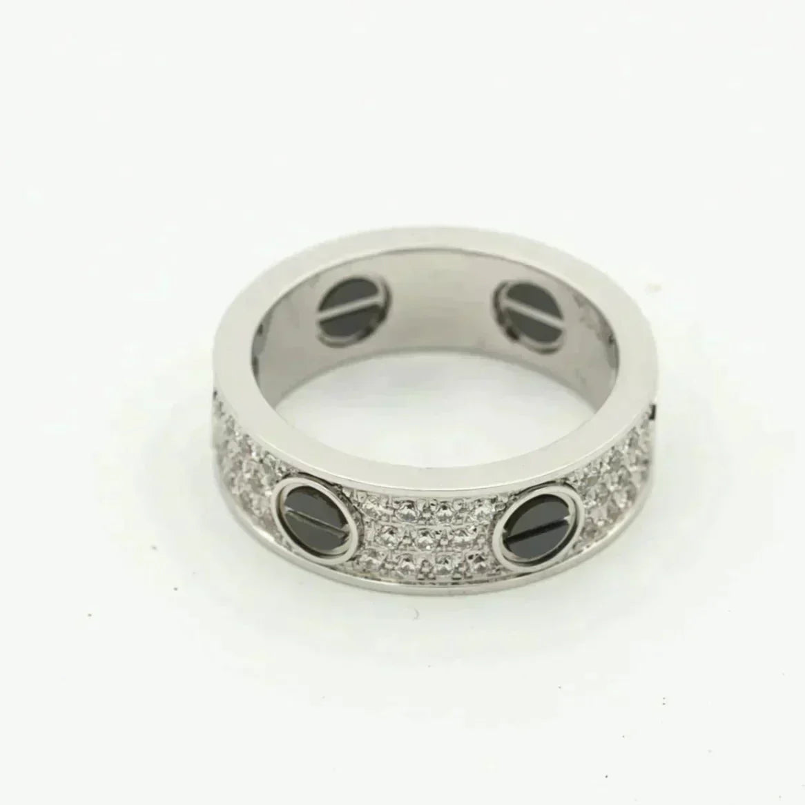 [Marins]LOVE RING 5.5MM DIAMONDS PAVED CERAMIC