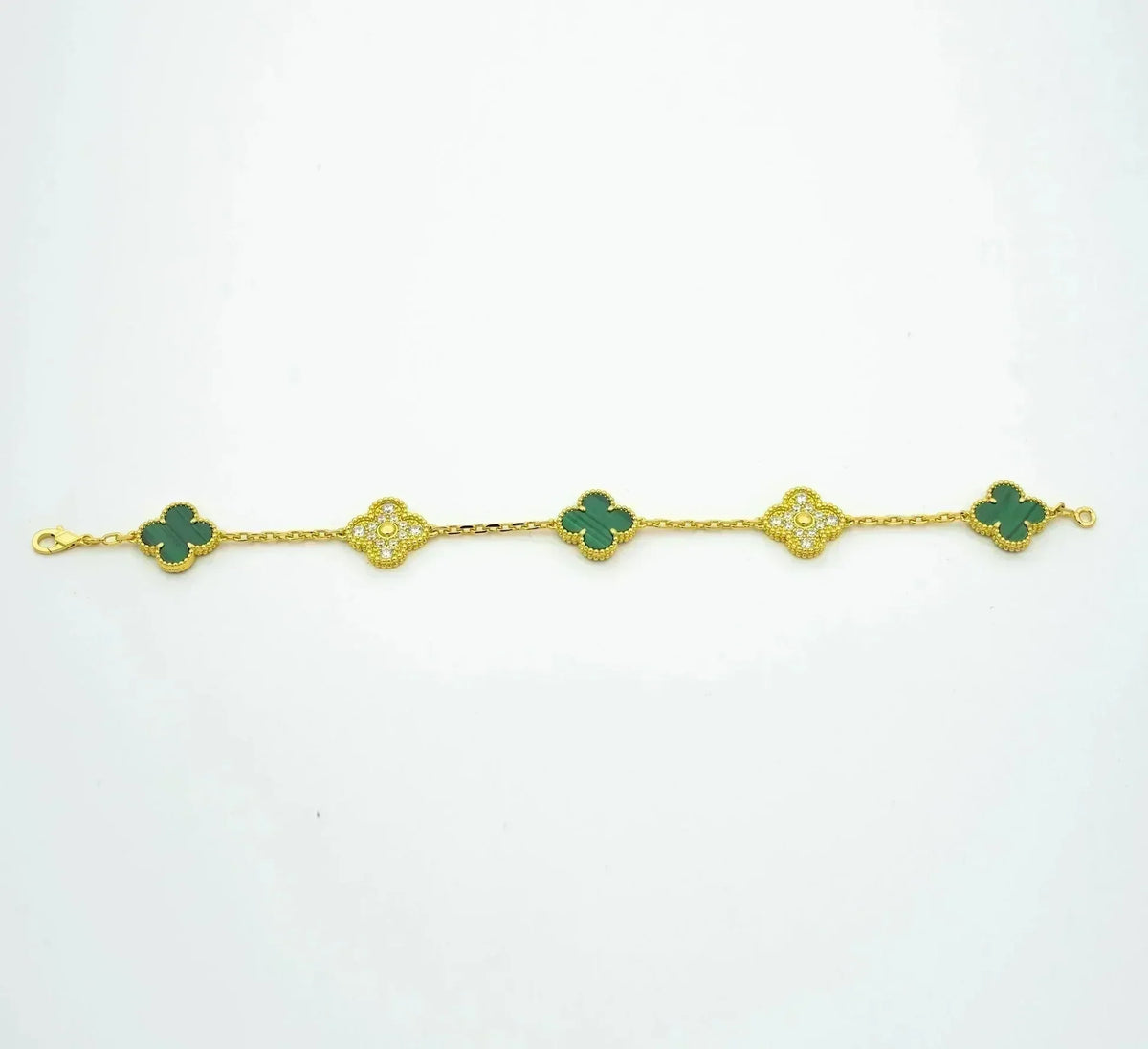 [Marins] CLOVER 5 MOTIF MALACHITE BRACELET COLLECTION