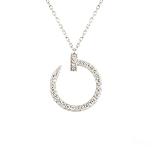 [Marins]JUSTE NECKLACE SILVER DIAMONDS