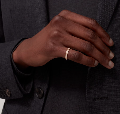 [Marins]LOVE RING 2.6mm-wide full-diamond ring Gold
