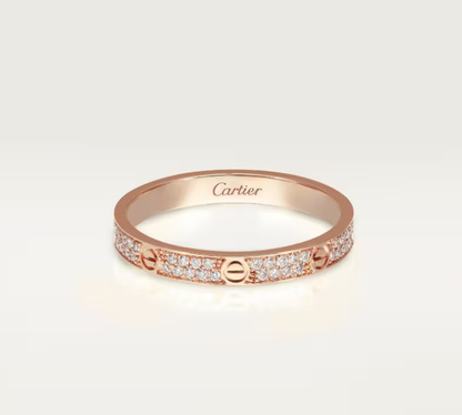 [Marins]LOVE RING 2.6mm-wide full-diamond ring Marins Gold