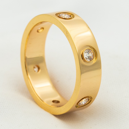 [Marins]LOVE RING 5.5MM 6 DIAMONDS PINK GOLD