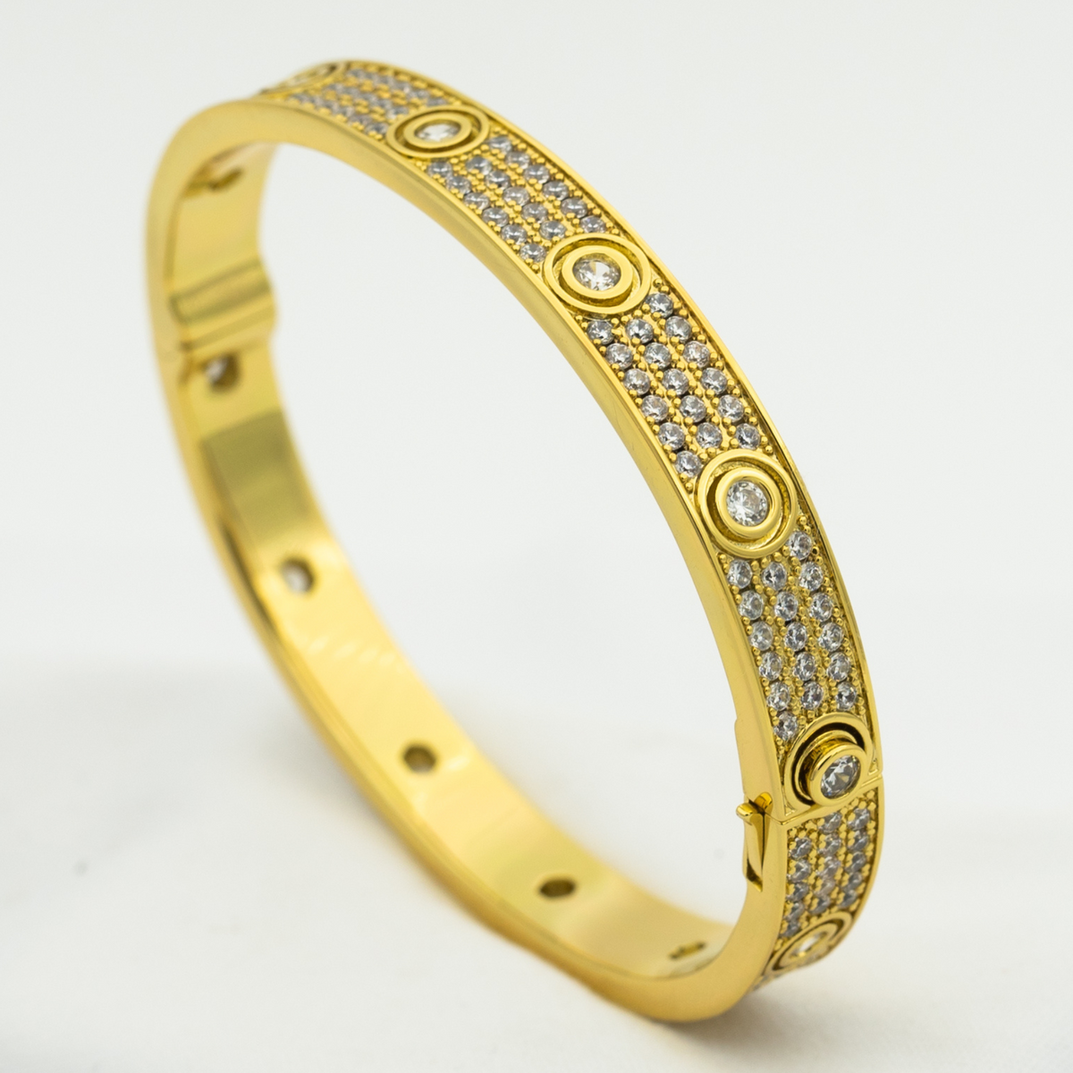 [Marins]LOVE BRACELET 6.1MM DIAMOND-PAVED 10 BIG DIAMONDS