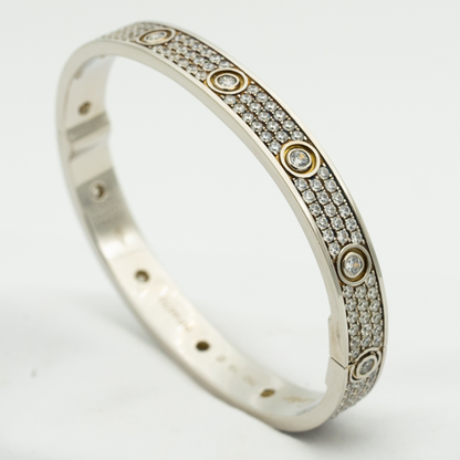 [Marins]LOVE BRACELET 6.1MM DIAMOND-PAVED 10 BIG DIAMONDS