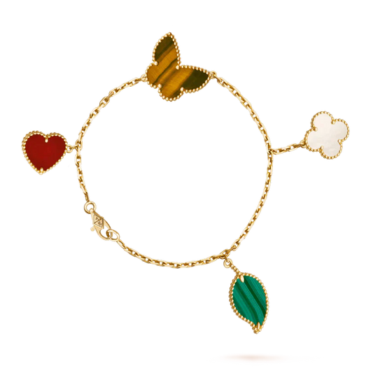 [Marins]LUCKY SPRING 5 MOTIF GOLD BRACELET