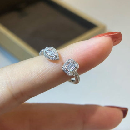 [Marins]MY TWIN TOI & MOI SILVER DIAMOND RING