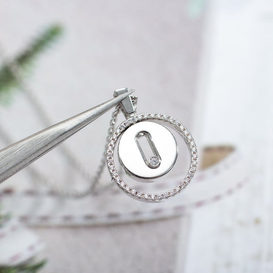 [Marins]Demo MOVE PM NECKLACE SILVER DIAMOND