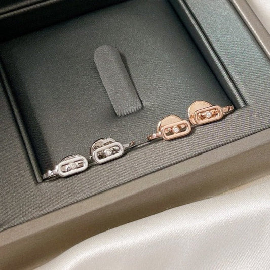 [Marins]CREOLES MOVE UNO MINI 1 DIAMOND EARRINGS