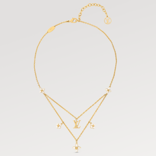 [Marins]FLOWERGRAM GOLD MOP DOUBLE ROW NECKLACE