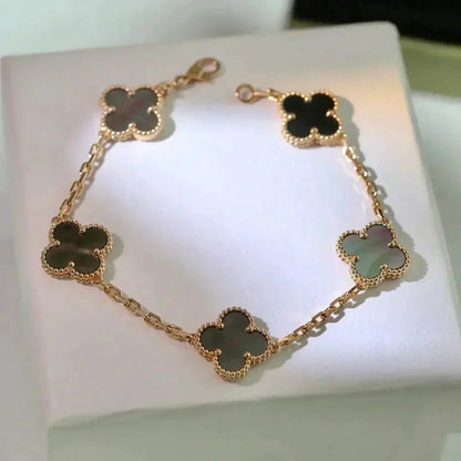 [Marins] CLOVER 5 MOTIF GRAY MOP BRACELET COLLECTION