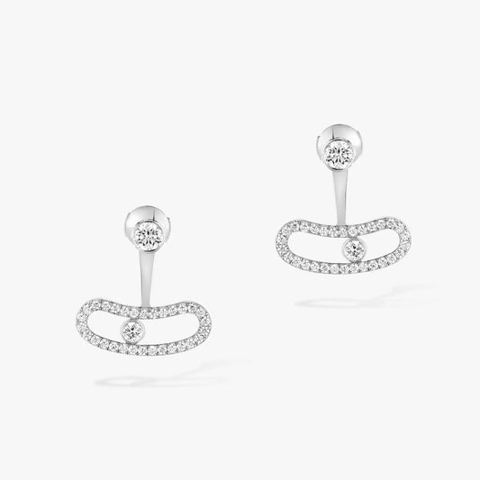 [Marins]MOVE UNO SILVER DIAMOND EARRINGS