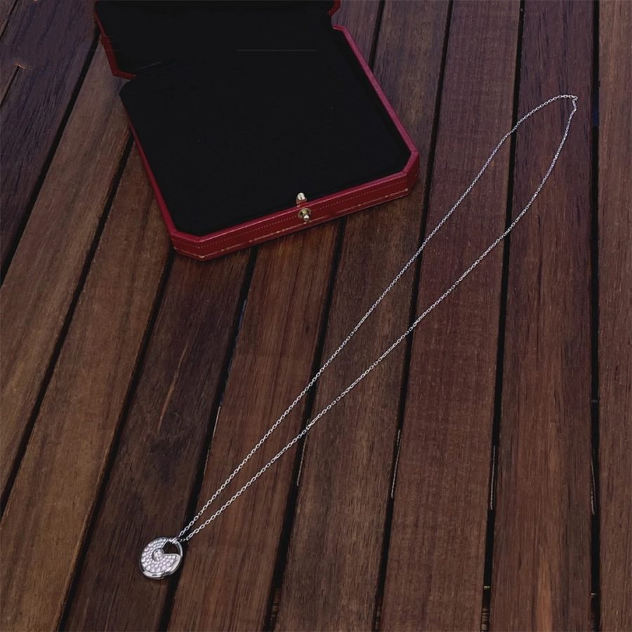 [Marins]AMULETTE SILVER FULL DIAMOND NECKLACE