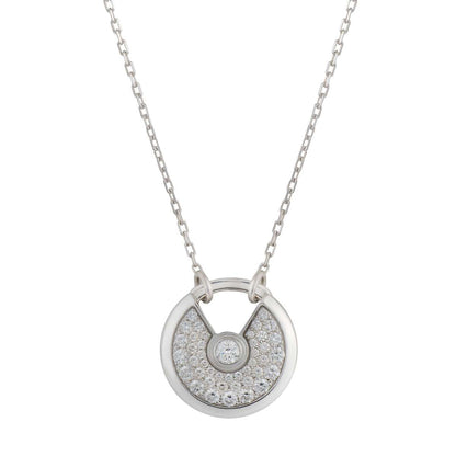[Marins]AMULETTE SILVER FULL DIAMOND NECKLACE
