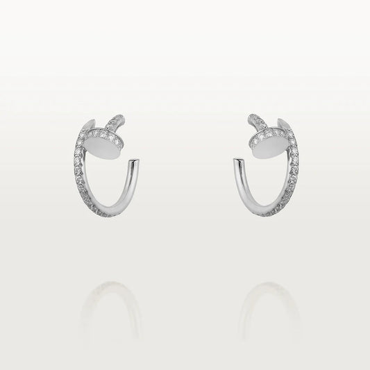 [Marins]JUSTE EARRINGS 12.75MM SILVER DIAMOND