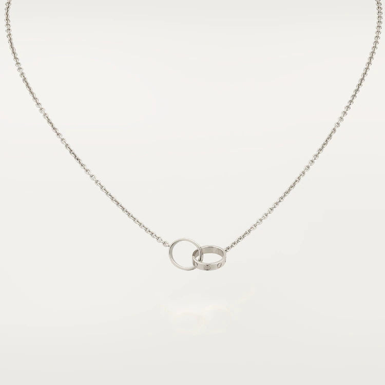 [Marins]LOVE NECKLACE PINK GOLD AND SILVER