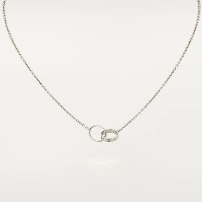 [Marins]LOVE NECKLACE PINK GOLD AND SILVER