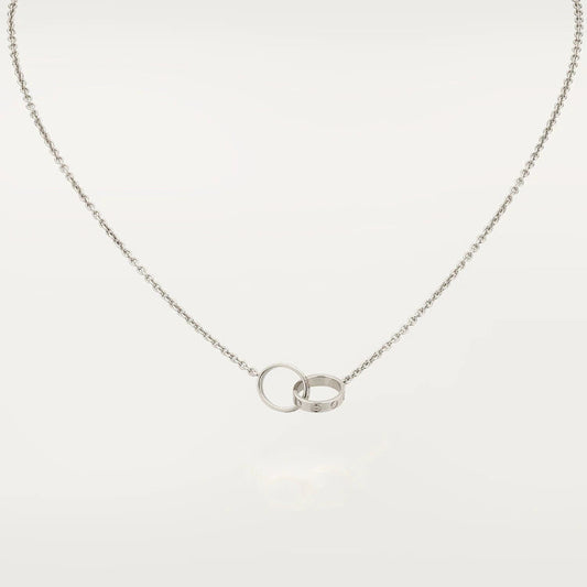[Marins]LOVE NECKLACE PINK GOLD AND SILVER
