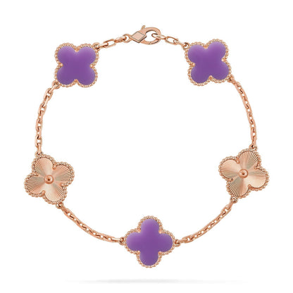 [Marins]CLOVER 5 MOTIF LIGHT PURPLE BRACELET COLLECTION