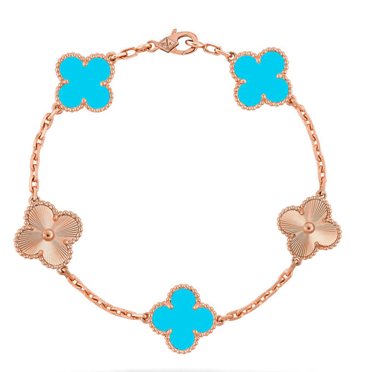 [Marins] CLOVER 5 MOTIF TURQUOISE BRACELET COLLECTION