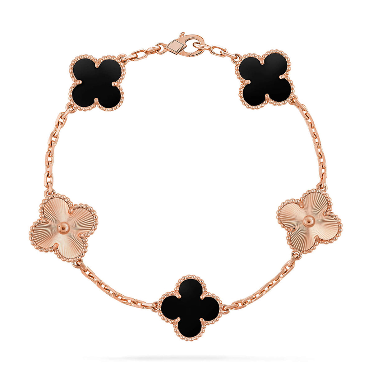 [Marins] CLOVER 5 MOTIF ONYXS BRACELET COLLECTION