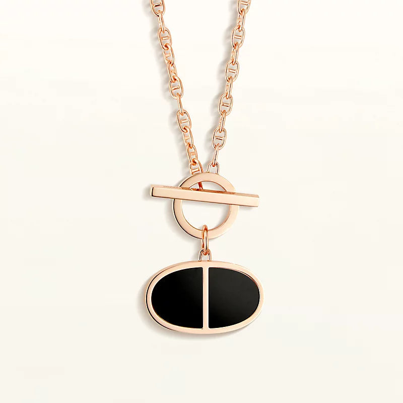 [Marins]CHAINE VERSO BLACK CERAMIC NECKLACE