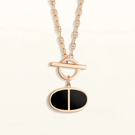 [Marins]CHAINE VERSO BLACK CERAMIC NECKLACE