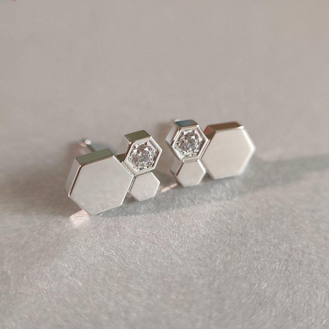 [Marins]BEE LOVE SILVER DIAMOND EARRINGS