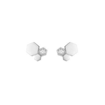 [Marins]BEE LOVE SILVER DIAMOND EARRINGS