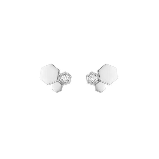 [Marins]BEE LOVE SILVER DIAMOND EARRINGS