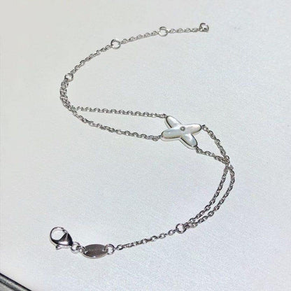 [Marins]JEUX BRACELET WHITE MOP SILVER 1 DIAMOND