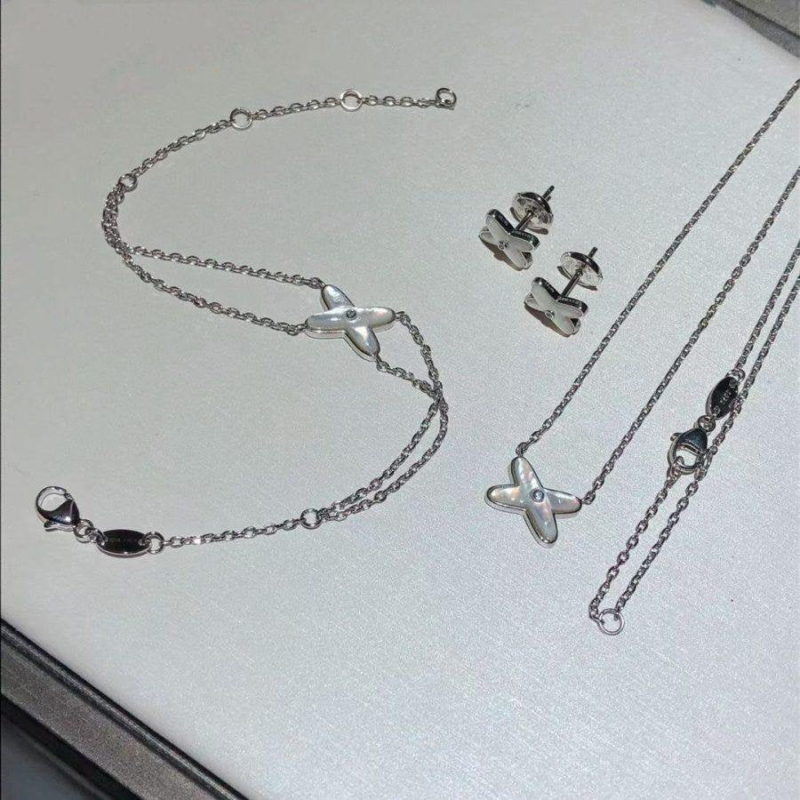 [Marins]JEUX BRACELET WHITE MOP SILVER 1 DIAMOND