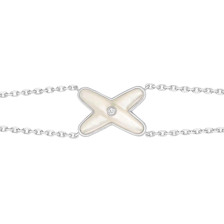 [Marins]JEUX BRACELET WHITE MOP SILVER 1 DIAMOND