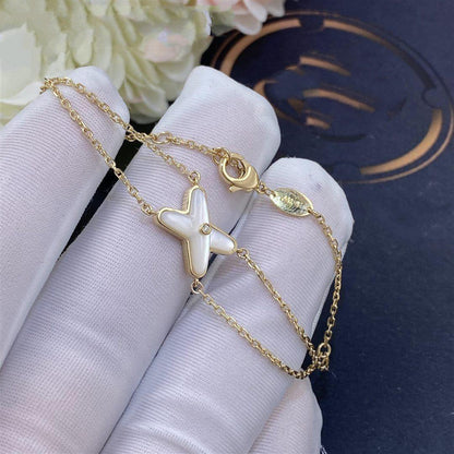 [Marins]JEUX BRACELET WHITE MOP GOLD 1 DIAMOND