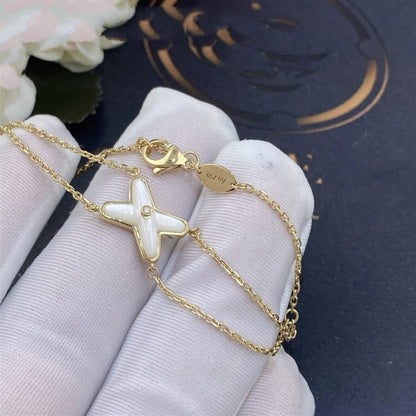[Marins]JEUX BRACELET WHITE MOP GOLD 1 DIAMOND