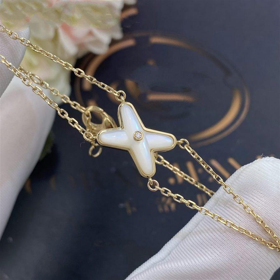 [Marins]JEUX BRACELET WHITE MOP GOLD 1 DIAMOND
