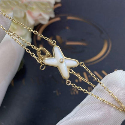 [Marins]JEUX BRACELET WHITE MOP GOLD 1 DIAMOND