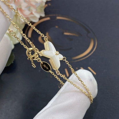 [Marins]JEUX BRACELET WHITE MOP GOLD 1 DIAMOND