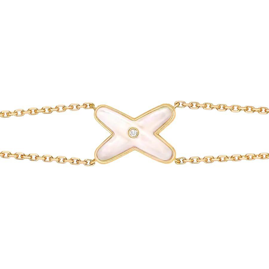 [Marins]JEUX BRACELET WHITE MOP GOLD 1 DIAMOND