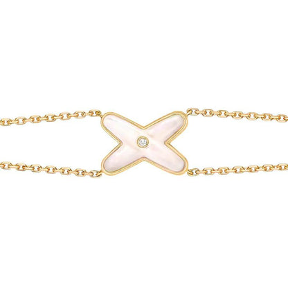 [Marins]JEUX BRACELET WHITE MOP GOLD 1 DIAMOND