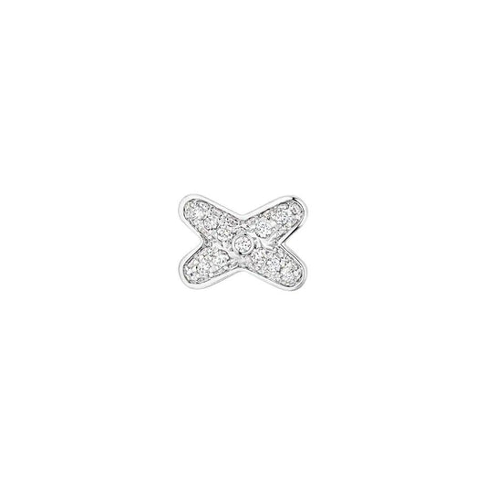 [Marins]JEUX DE SILVER DIAMOND EARRINGS
