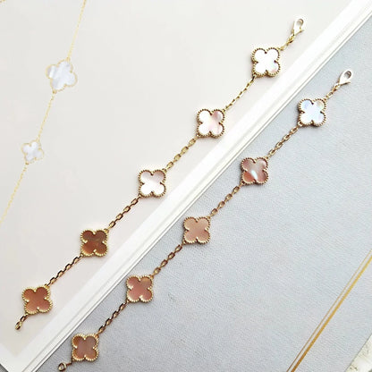 [Marins] CLOVER 5 MOTIFS  PINK MOP BRACELET COLLECTION