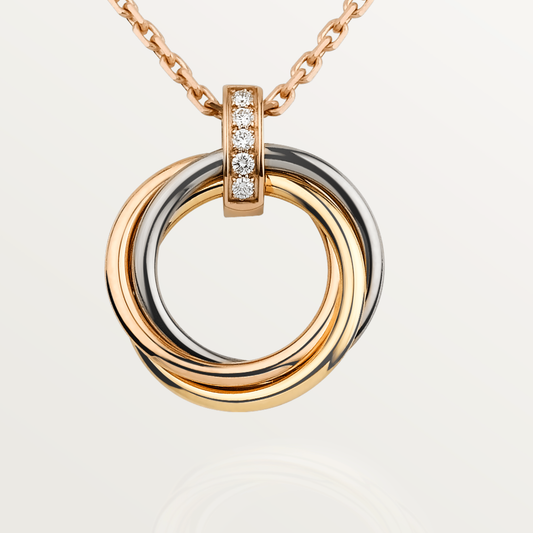 [Marins]TRINITY NECKLACE GOLD  DIAMONDS